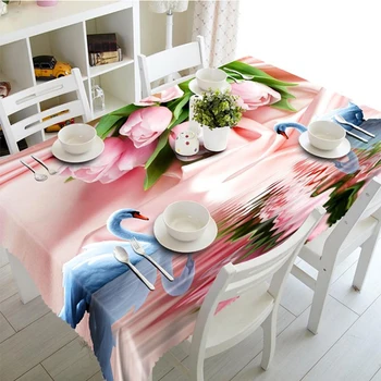 

Meijuner Customize 3D Tablecloth Colored Floral Scenic Sexy Lips Dust-proof Rectangular Red Table Cover For Party Home Decor