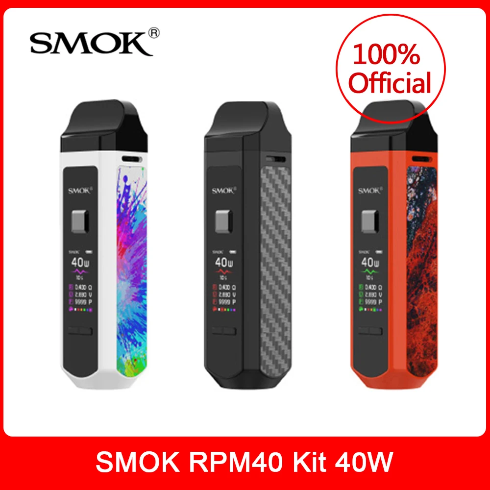 Оригинальный набор SMOK RPM40 40 Вт 4 3 мл и 5 RPM Pod Mesh Nord Dc катушка 0 96 дюймов TFT экран