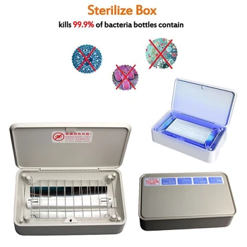 

UV Sterilizezation Cabinet Manicure Metal Cleaner Tools Mask Disinfection Household Sterilizer Ultraviolet Light Disinfector Box