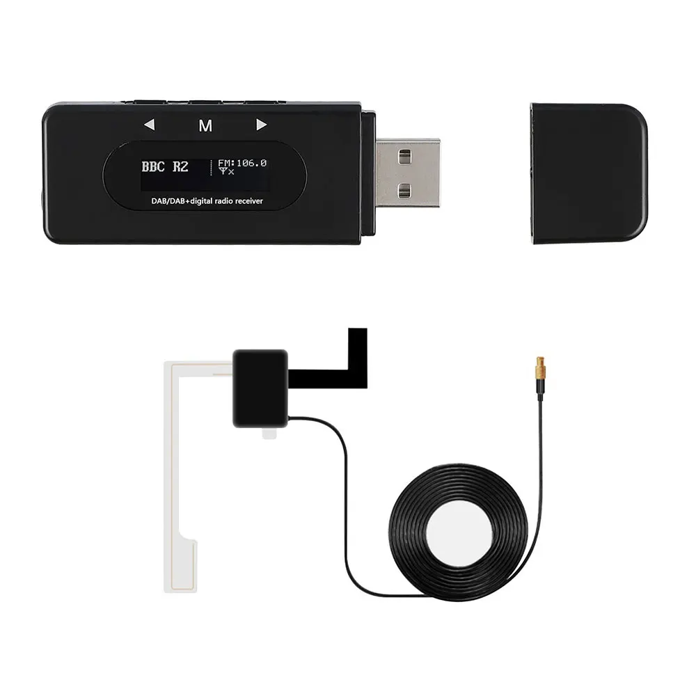 OLED дисплей Автомобильный DAB+ цифровое радио DAB/DAB+ Цифровое автомобильное радио fm-передатчик DAB адаптер Портативный антивыцветающий USB порт