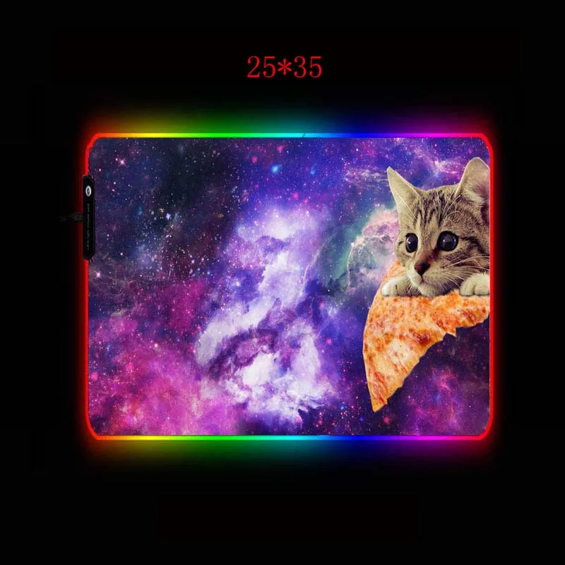 XGZ Cute Cat RGB Gaming Mouse Pad Large Computer Mouse Pad Gamer XXL Animal Mousepad LED 5