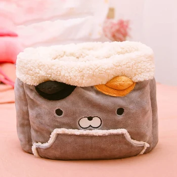 

PHFU-Warm Winter Cat House Cotton Kitten Cave Bed Pet Puppy Cartoon Sofa Mat Small Dogs Multifunction Nest Kennel Hand Warmer