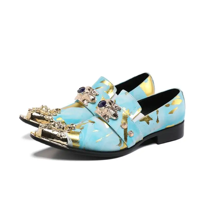 ペア 販売 男性のためのファッショナブルな革の結婚式の靴 フォーマルドレスシューズ 高級レジャー 先のとがったつま先 靴ひもなし ギャラ Www Fanbase Co Ke