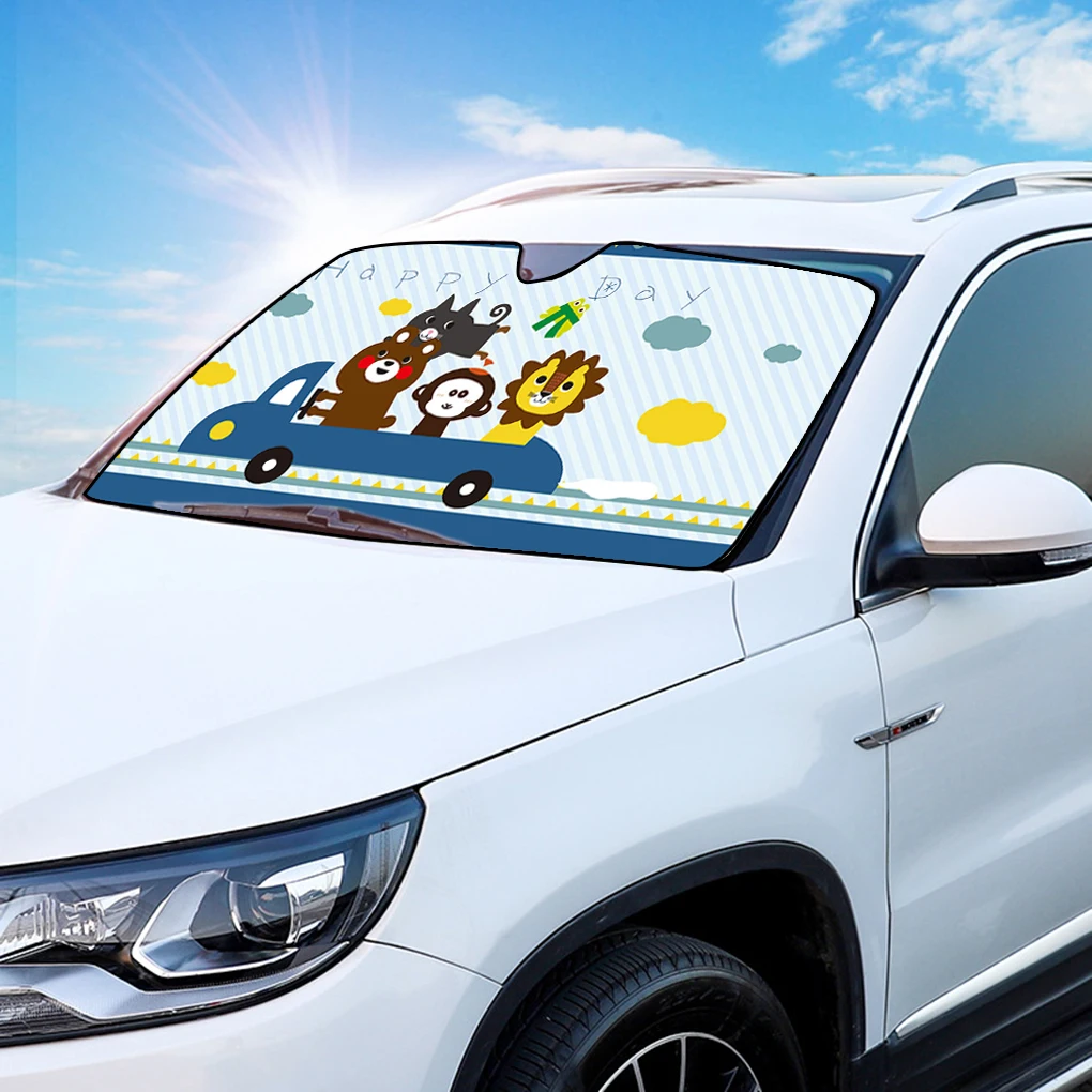 Чехол для окна Солнечный козырек автомобильный передний задний Мультфильм Защита от солнца Детский экран щит солнечный экран