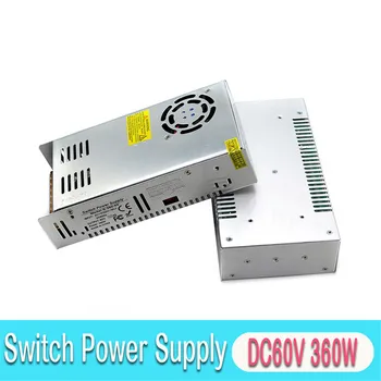 

Single Output Switching Power Supply DC 60V 6A 360W PowerSource Transformers 110V 220V AC DC60V SMPS for CNC Stepper Motor CCTV