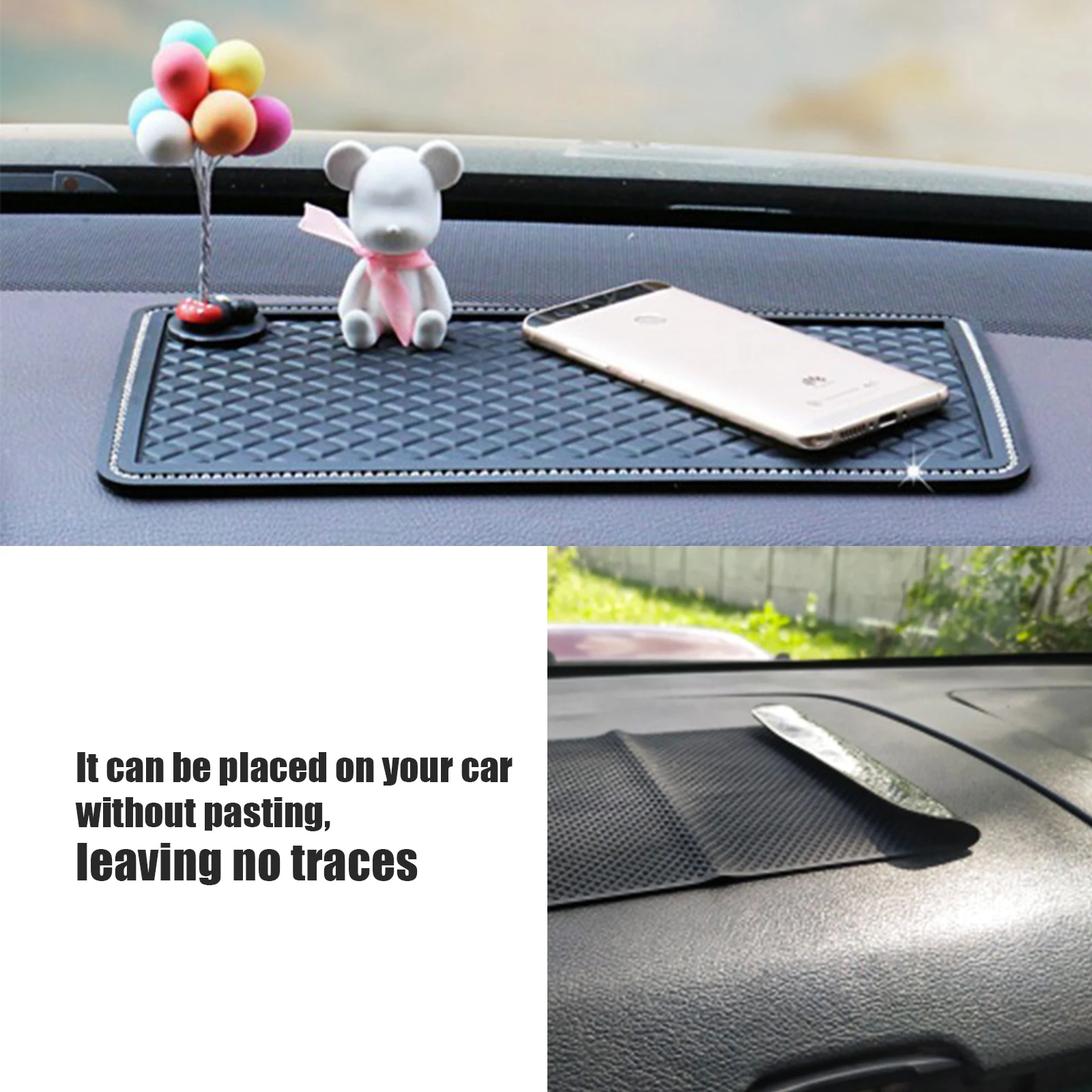 Car Dashboard Antislip Mat Sticky Pad Phone Holder Mat Antiskid Silicone Mat For Cell Phone