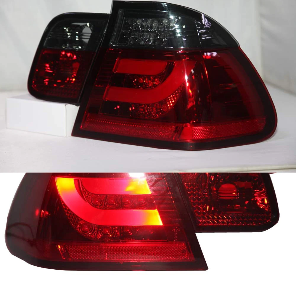 4 Pieces For BMW E46 3 Series 320 328 325 330CI LED Tail Lamps Back Lamp Rear Light 2001 to 2005 Year Red Black Color