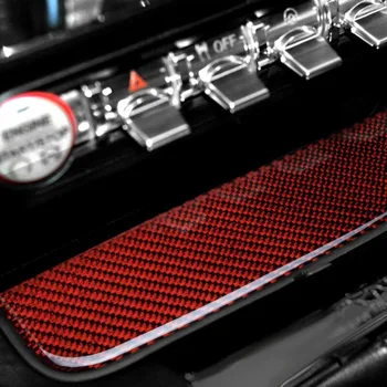 

Red Carbon Fiber Interior Storage Box Trim Cover Fit For Ford Mustang 2015-2019 High Quality Car Interior Accessories