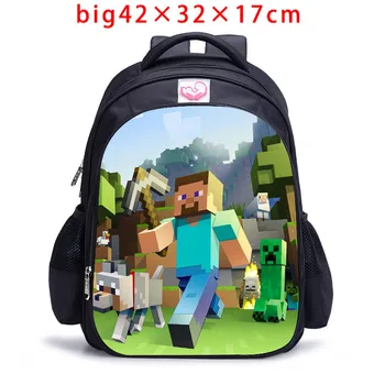 

16 inch Children Schoolbag For Boys Hot Game Character Printing School Backpack Double Layer Large Capacity Schoolbag Bookbags
