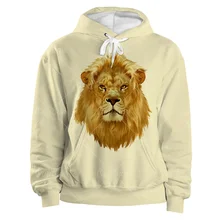 

Urban Style Hip Hop Rock Sweatshirts Men Women Spring And Autumn Lion pattern 3D Print Hoodie ​Fashion Casual Selling Jacket