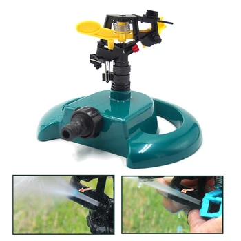 

360 Degree Rotating Long Shot Spray Automatic Watering Nozzle Three Arms Lawn Irrigation System Gardening Tool