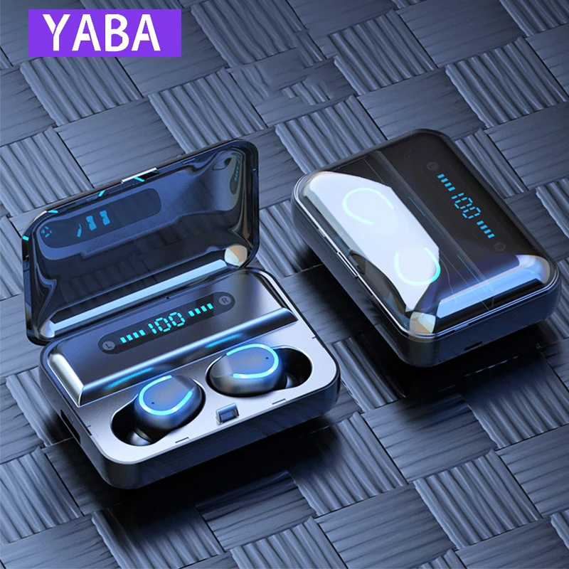 

YABA LED Display Bluetooth Earphones Hifi Wireless Earbuds Bluetooth 5.0 Sports Headset with Microphone