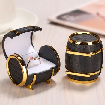 

Beer Barrel Jewelry Gift Box Travel Women Studs Showcase Display Case New Novelty Ring Earring Packaging Female‘s’ Gift