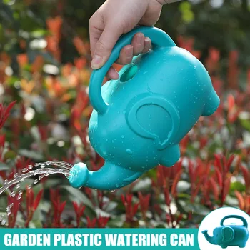 

New Elephant Watering Can 2 Quarts Blue/Green Novelty Indoor Watering Can Handheld Elephant Watering Can Pot Home Garden TE889