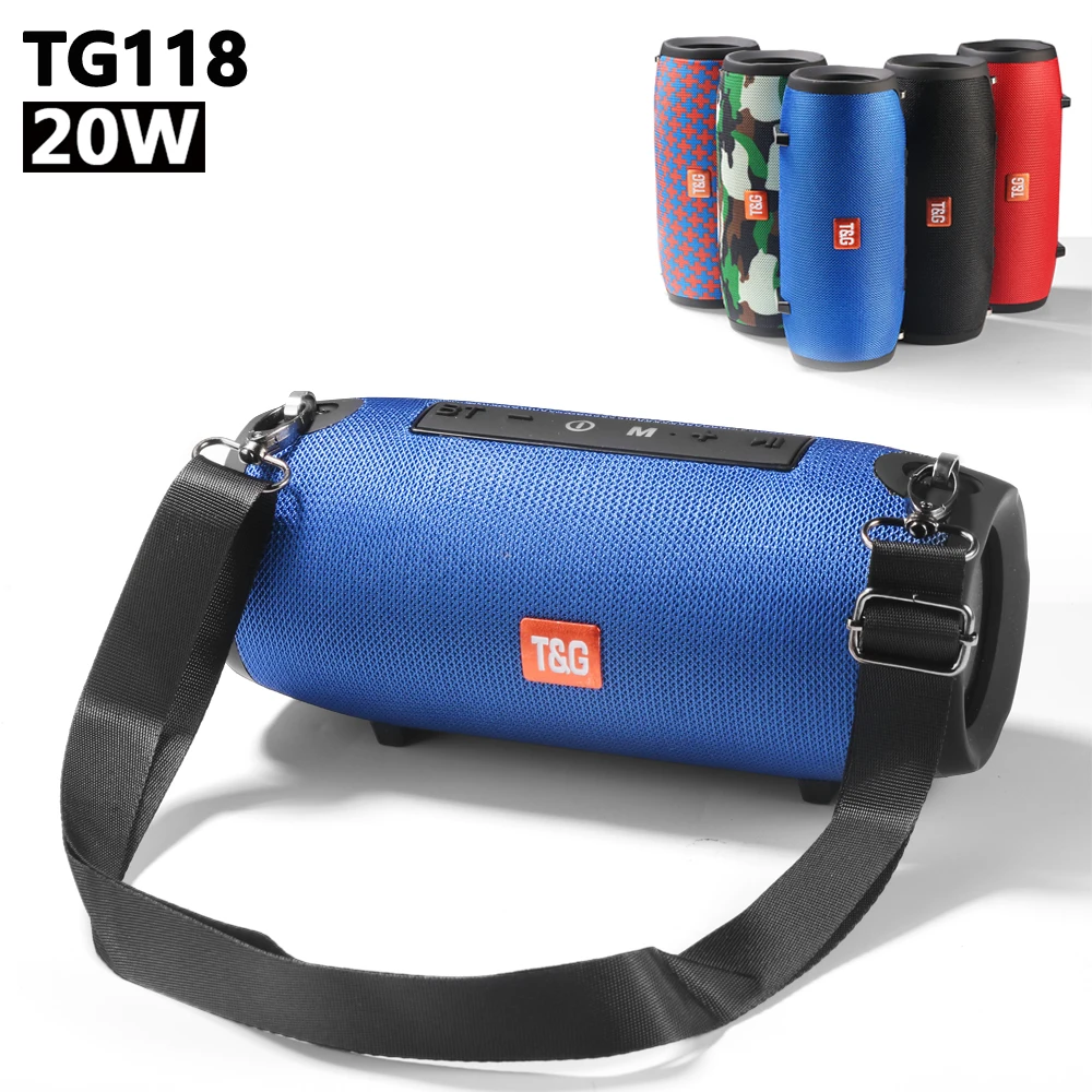 20W High-power Portable Speakers TG125 Outdoor Waterproof Battle Drum Wireless Speaker FM Radio loudspeaker USB Port AUX Input 20W High-power Portable Speakers TG125 Outdoor Waterproof Battle Drum Wireless Speaker FM Radio loudspeaker USB Port AUX Input