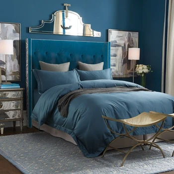 

Set 100 Branch Solid Color Satin Full Cotton Pure Cotton Sheet Quilt Cover Solid Color Long Wool 1.8m Meters Bedding Article