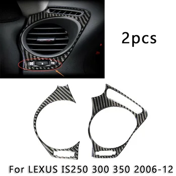 

2pcs Carbon Fiber Side Air Vent Outlet Cover Trim Waterproof Interior Stickers For LEXUS IS250 300 350 2006-2012