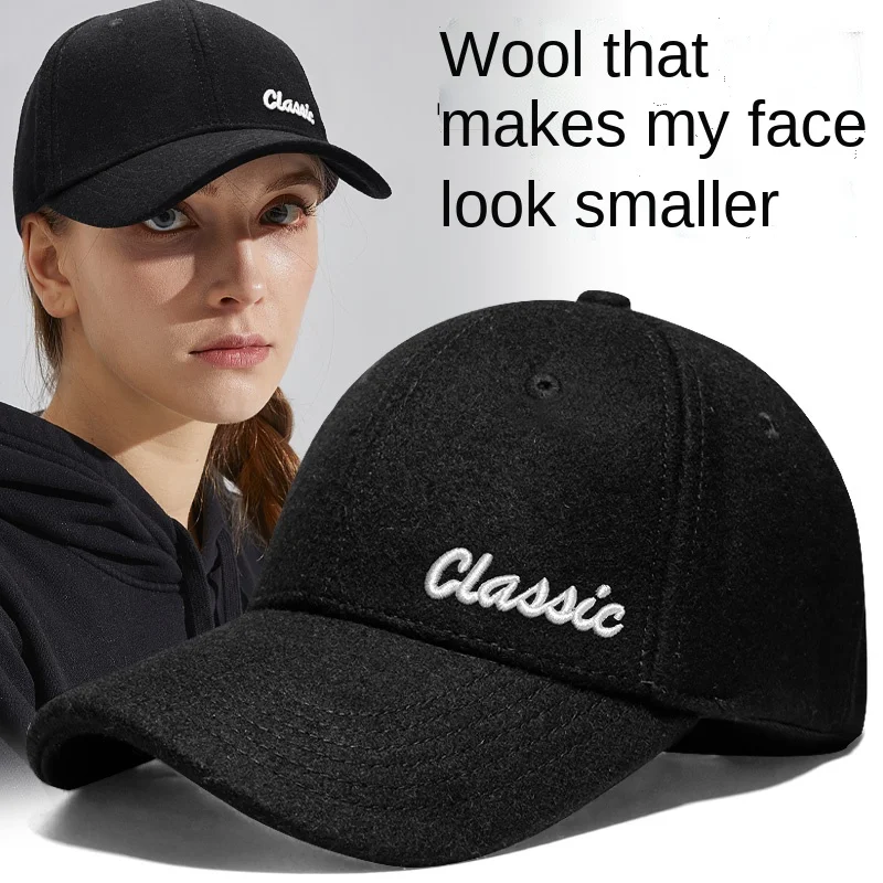 Baseball Cap for Women Winter Warm Wool 
