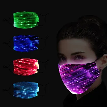 

Led Colorful Glowing Nightclub Party Bar Bungee Usb Rechargeable Protective Halloween Luminous Running Large Stock And Send Fast