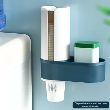 

With Cover Space Saving Dustproof Wall Mounted ABS Pull Type Disposable Cup Dispenser Shelf Container Water Cooler Storage Rack
