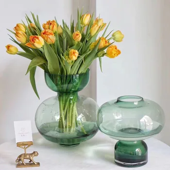 

Nordic Gourd Glass Flower Vase Desktop Hydroponics Flower Vase Modern Home Decoration Plant Pot Furnishings Wedding Gift