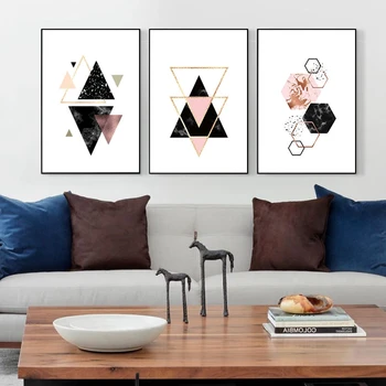 

3 pcs/set Nordic Decoration Geometric Wall Art Canvas Painting Posters decoration Canvas Art Wall Pictures Unframed 40cm x 50cm