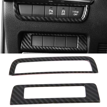 

For Mazda 3 Axela 2020 Interior Accessories ABS Carbon Style Head Light Adjustment Cover Trim Car Styling