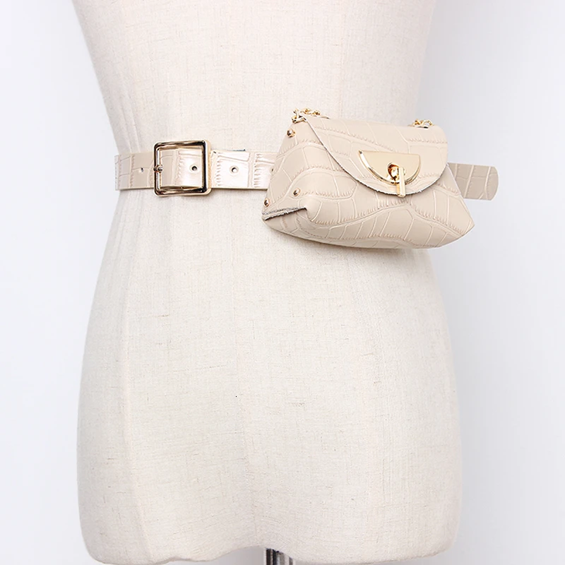 beige CHICEVER PU женский кожаный пояс Туника с высокой талией аксессуары для одежды регулируемые дизайнерские ремни для женщин высокое качество осень - Цвет: beige