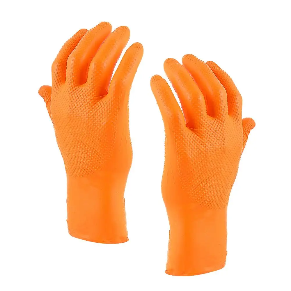 

Nitrile Coated Orange Puncture Resistant Work Gardening Anti Resistant Gloves Disposable 1Pair Hand Protection