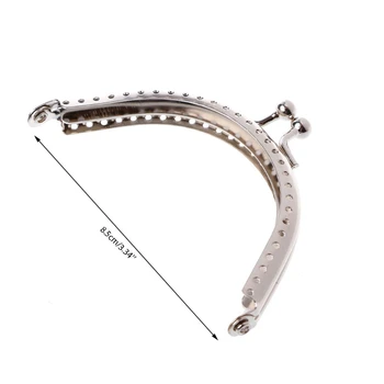 

1PC 8.5cm Metal Coin Purse Bag DIY Craft Frame Kiss Clasp Lock Accessories Purse Frame