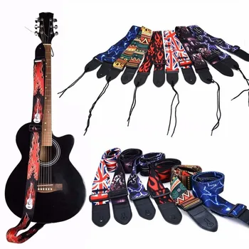 

Nylon Guitar Strap for Acoustic Electric Guitar and Bass Multi-Color Guitar Belt Adjustable Colorful Printing Nylon Straps