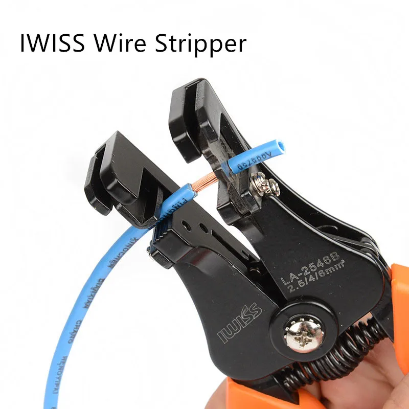 IWISS LA 2546B Солнечный кабель зачистки провода инструмент для снятия изоляции 2 5/4/6MM2