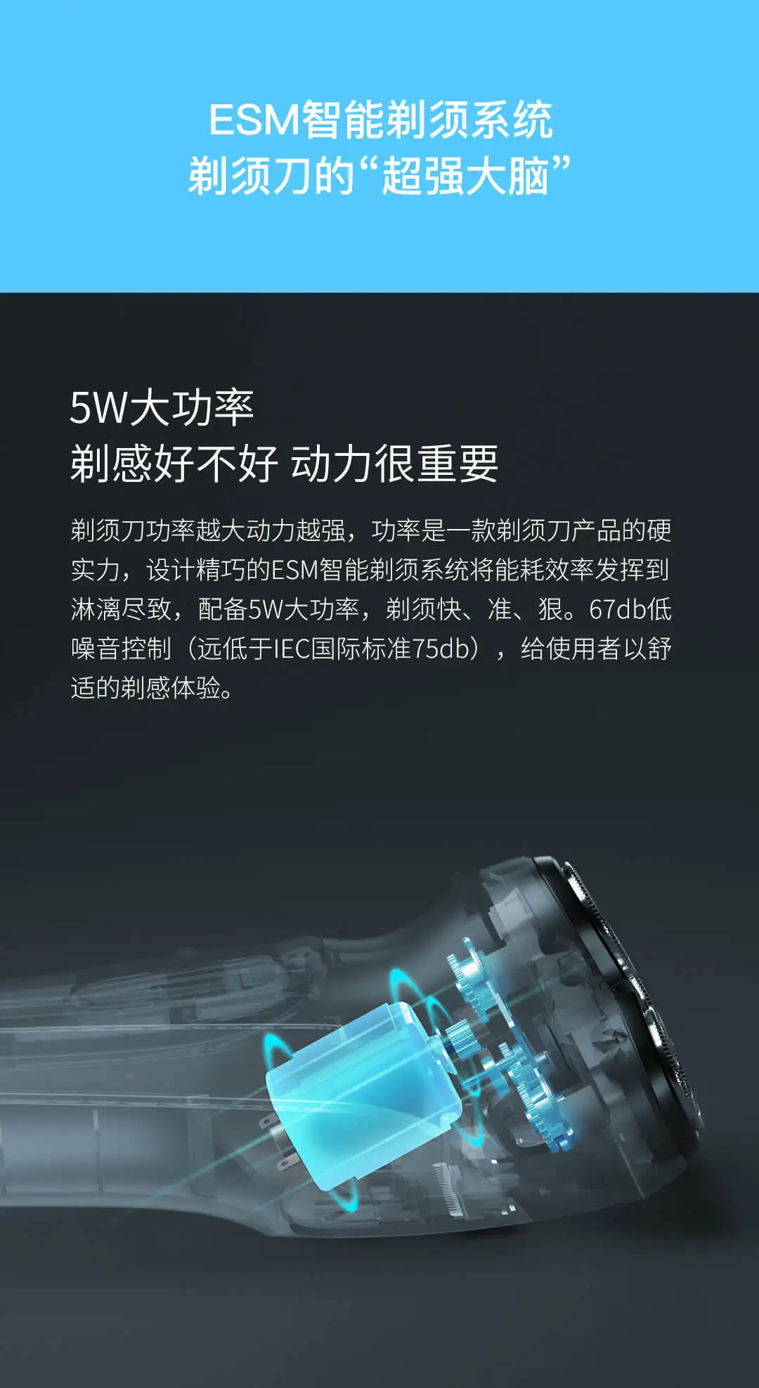 Xiaomi Enchen BlackStone перезаряжаемая электробритва 3D Тройная плавающая головка лезвия бритвенные бритвы для мужчин триммер для бороды Mach