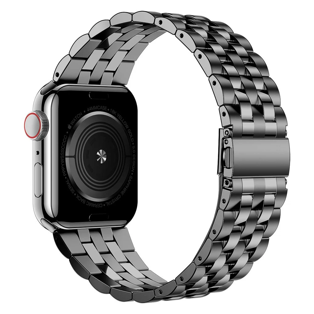 Совместим с Apple Watch Band Series 5 4 40 мм 44 3 2 38 42 сменный металлический ремешок для Iwatch