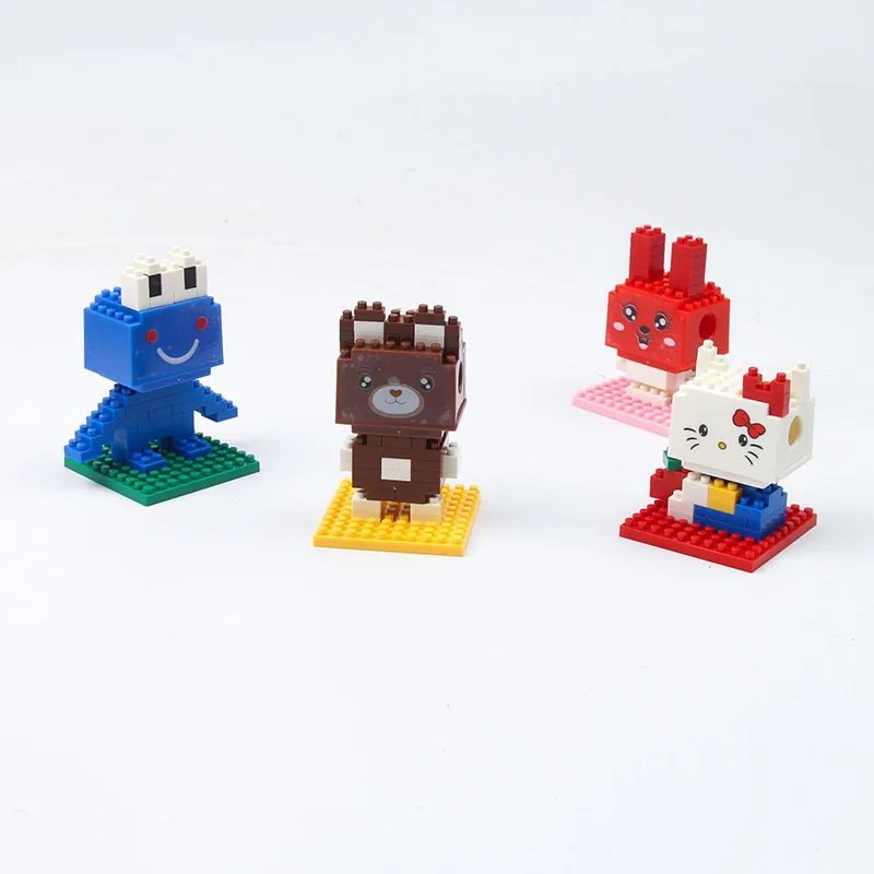 

Korean-style Educational DIY Pencil Sharpener Assembled Building Blocks Kindergarten Young STUDENT'S Pencil Shapper Cute Cartoon