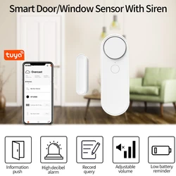 Tuya WiFi Door Sensor APP Alarm Smart Door Open/Closed Detectors Home Security Alert Security Alarm Work With Alexa Google Home