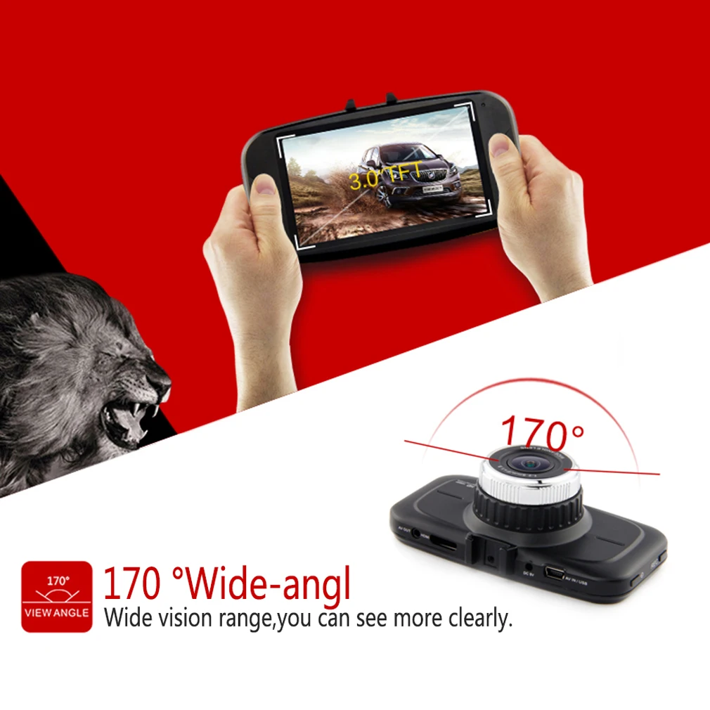 Автомобильный видеорегистратор blackview BL990 3 дюйма Full HD 1080P угол обзора 170 градусов |