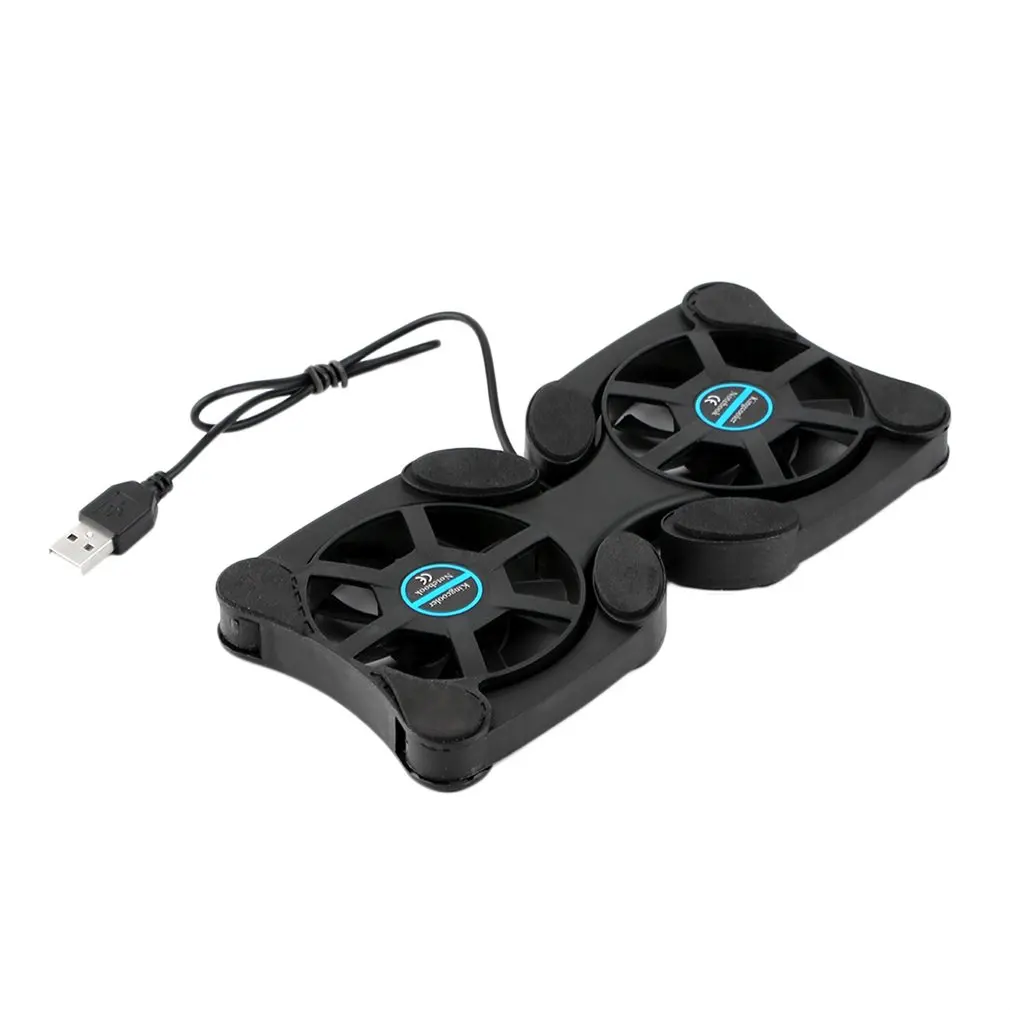 SB Double Fans Port Mini Portable Octopus Notebook Fan Cooler Cooling Pad For 14 Inch Laptop With LED Light Logo-randomly | Электроника