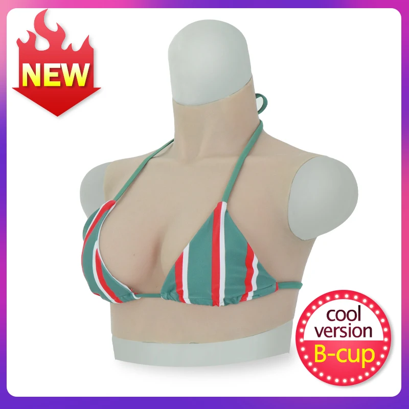 

Roanyer New B cup Artificial Breast Forms Realistic Silicone fake Boobs for drag queen shemale Transgender crossdresser