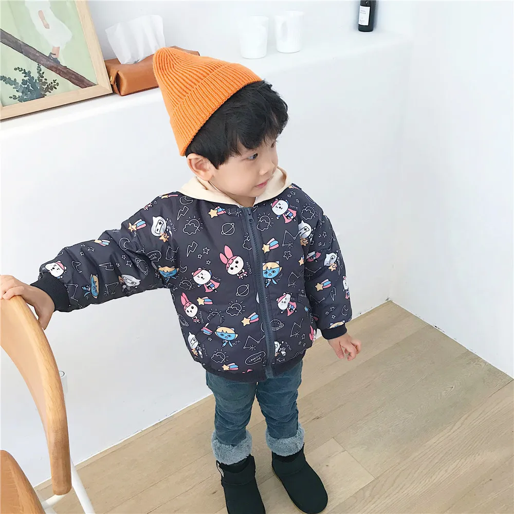 Tonytaoaby/Новинка; зимняя куртка с хлопковой подкладкой для маленьких мальчиков и девочек; зимняя одежда для маленьких девочек