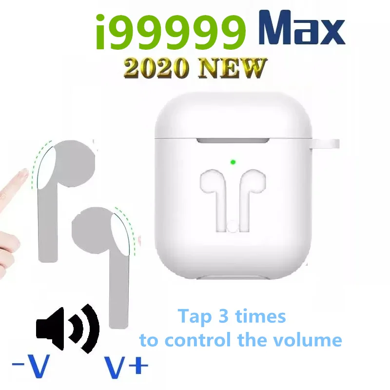 Original i99999 Plus TWS Wireless Earphone with Volume Control Bluetooth Earphones Super Bass Earbuds Chip PK i90000 MAX TG11