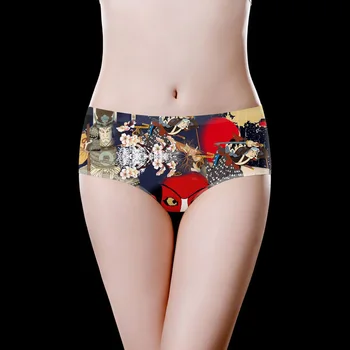 

Japan Element Printed Seamless Underwear, Women's Viscose Medium Waist Briefs