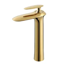 Production of all-copper cold and hot single-hole table top Golden Basin faucet Production of all-copper cold and hot single-hole table top Golden Basin faucet