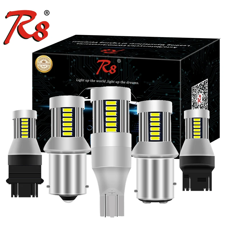 Высокое качество авто светодиодный лампы T20 7443 T15 W16W BA15S 1156 1157 PY21W обратного Хвост светильник сигнала поворота переменного тока 12V 24V Автомобильное б/у