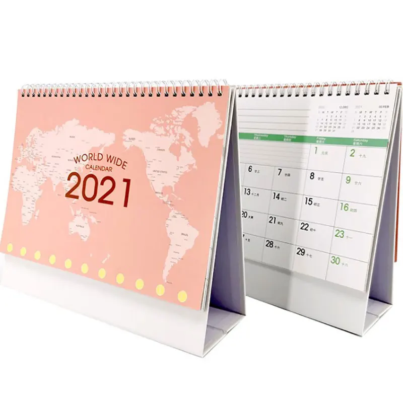 

2021 Calendar International English Tourist Landscape Calendar Coil Schedule Desk Table Dates Reminder Timetable Planner