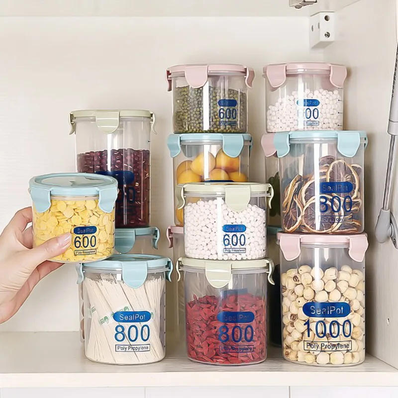

Junejour Kitchen Storage Box Sealing Food Preservation Plastic Fresh Pot Container Hot Box Organizer Case Kitchen