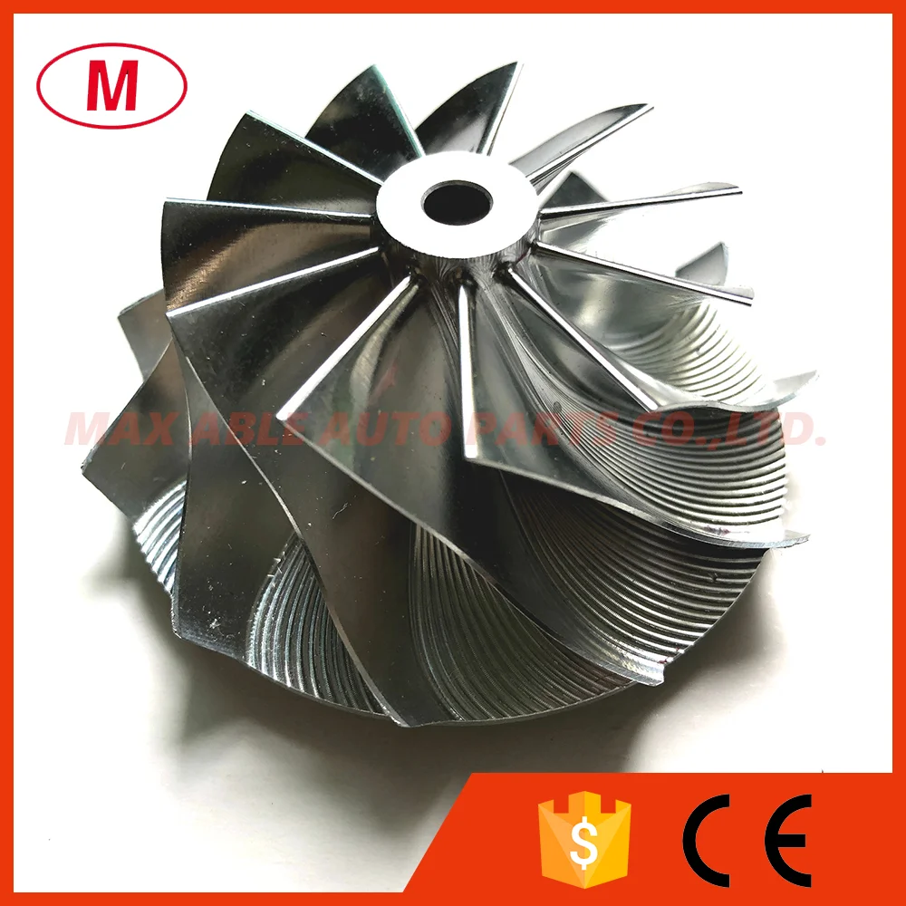 TD04 45.47/60.48mm 11+0 blades Forward Performance Turbo Billet compressor wheel/Aluminum 2618/Milling wheel for Turbocharger