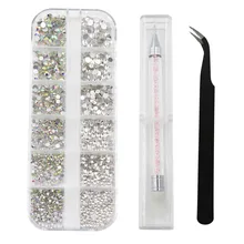 DIY Дизайн ногтей 6 размеров смешанный цвет декоративный камень для ногтей цветные стразы неправильные бусины Маникюр для украшения для ногтей Кристаллы
