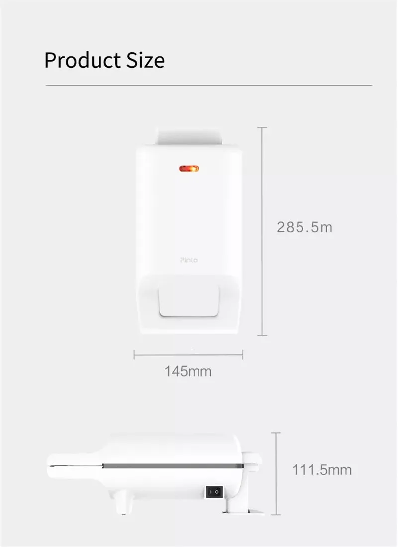 Xiaomi Pinlo мини-сэндвич-машина, кухонная хлебопечка для завтрака, тостер с изогнутой поверхностью, жарочная машина для яиц 420 Вт