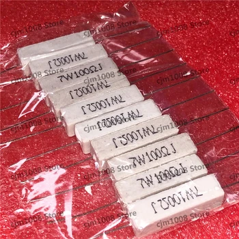 

10Pcs RX27 Horizontal cement resistance 7W 100ohm 7W100R 100RJ 7W100RJ Ceramic Resistance precision 5% Power resistance